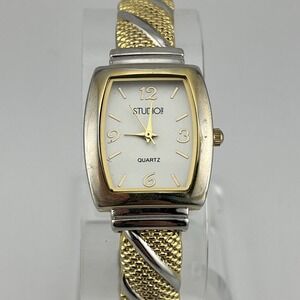 Studio Time Two‎ Tone Watch Women Bangle Band 25mm Case- New Battery